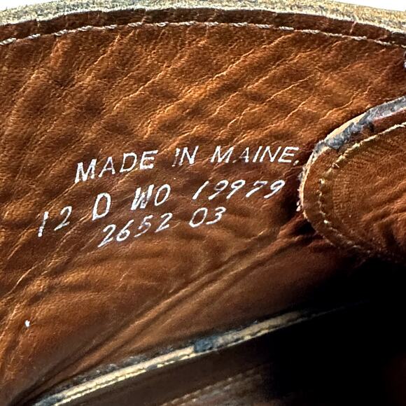 VERY GOOD Rancourt & Co. Harrison Boot Heritage Leather Brown Made in USA 12 D - Picture 9 of 11